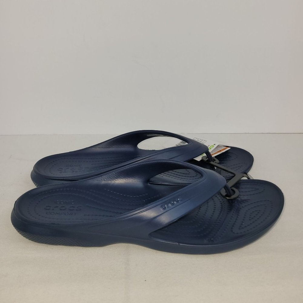 Crocs Coast Flip Flops Navy Men's Sandals US Size 12 NWT